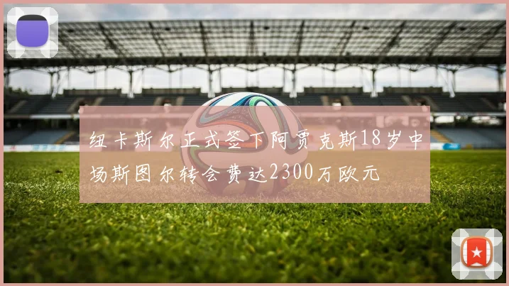 纽卡斯尔正式签下阿贾克斯18岁中场斯图尔转会费达2300万欧元